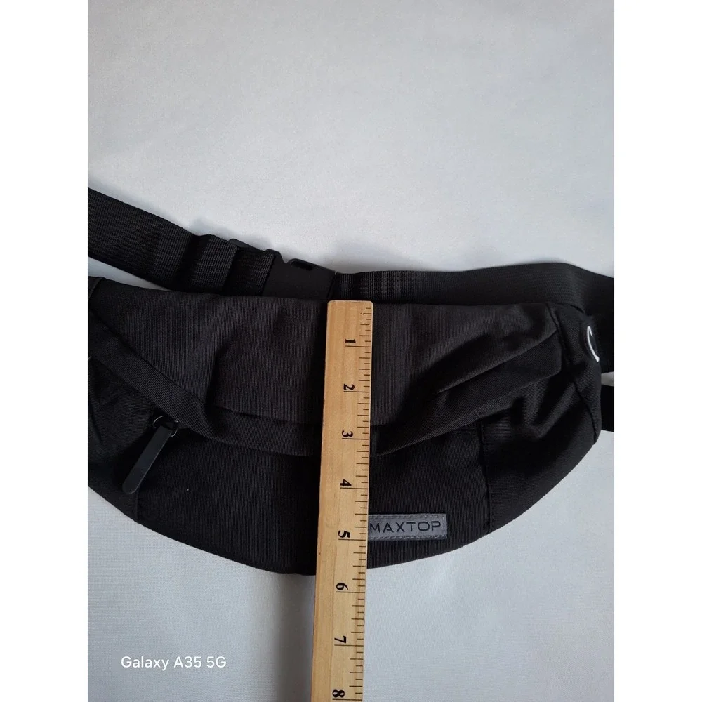 MAXTOP‎ Fanny Pack Unisex Multiple Compartments 4 Pockets Black